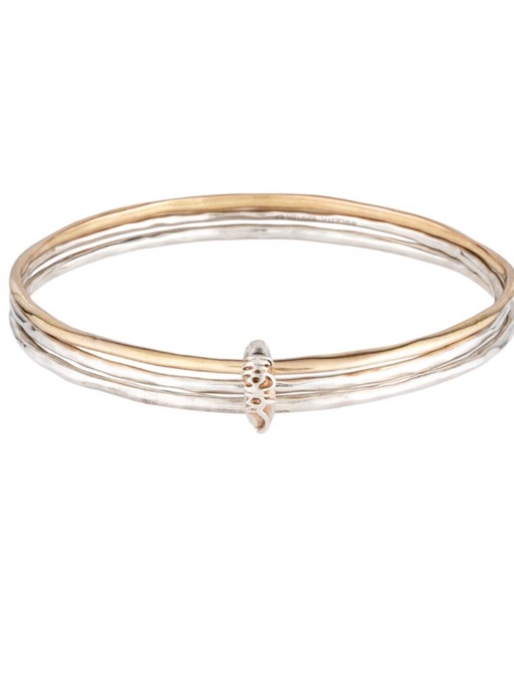 IPPOLITA STERLING SILVER 925 & 18K 750 YELLOW GOLD BANGLE SET